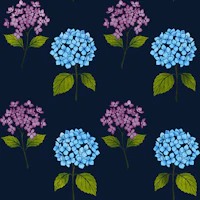 Blue & Purple Hydrangea Blue papiers peint