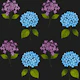 Blue & Purple Hydrangea Gray