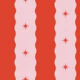 Modern Stripes with Stars Pink and Red
