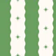 Bold Stripes with stars in green
