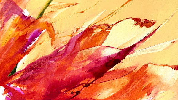 Coral Orange Paint Wash