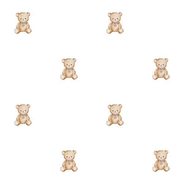 Cute Teddy Bear Nursery in White