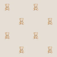 Scandi Nursery Teddy Bears in Beige behang