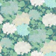 Vintage Hydrangea Garden in Teal Mint Ivory