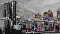 City Lights Over East River wallpaper