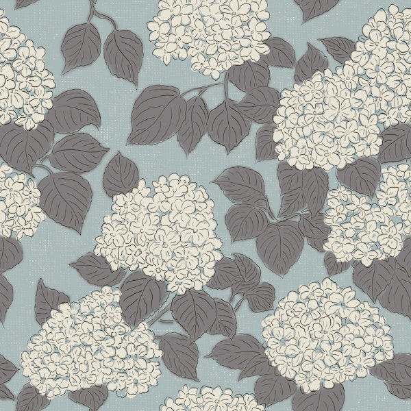 Soft Blue Hydrangea Floral