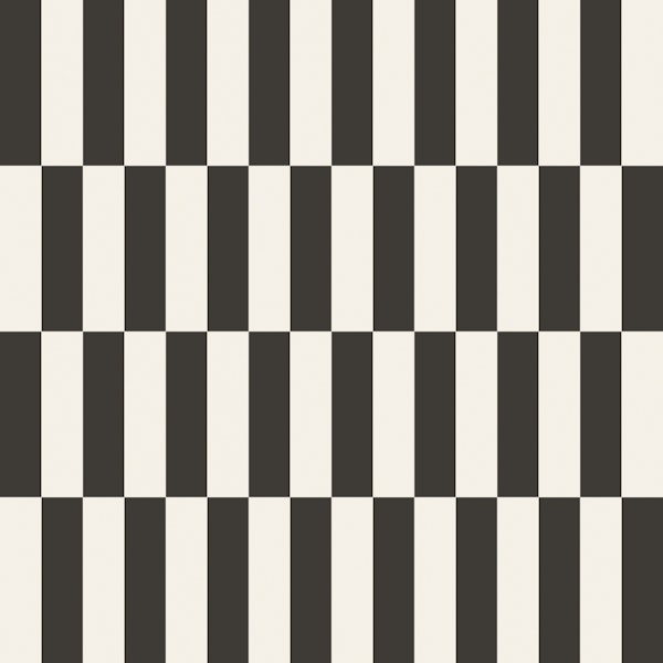 Midcentury Black White Checker