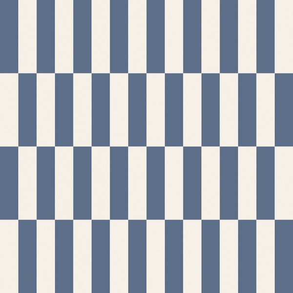Navy Blue Cream Checker Columns