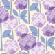 Mid Century Hydrangeas - Purple Petals - med