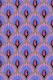Peacock Scallop Fans in Violet and Blush