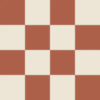 Terracotta and Cream Checkerboard - Large tapete