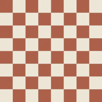 Terracotta and Cream Checkerboard - Medium tapeta