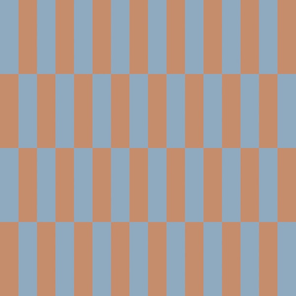 Muted Blue Clay Block Check