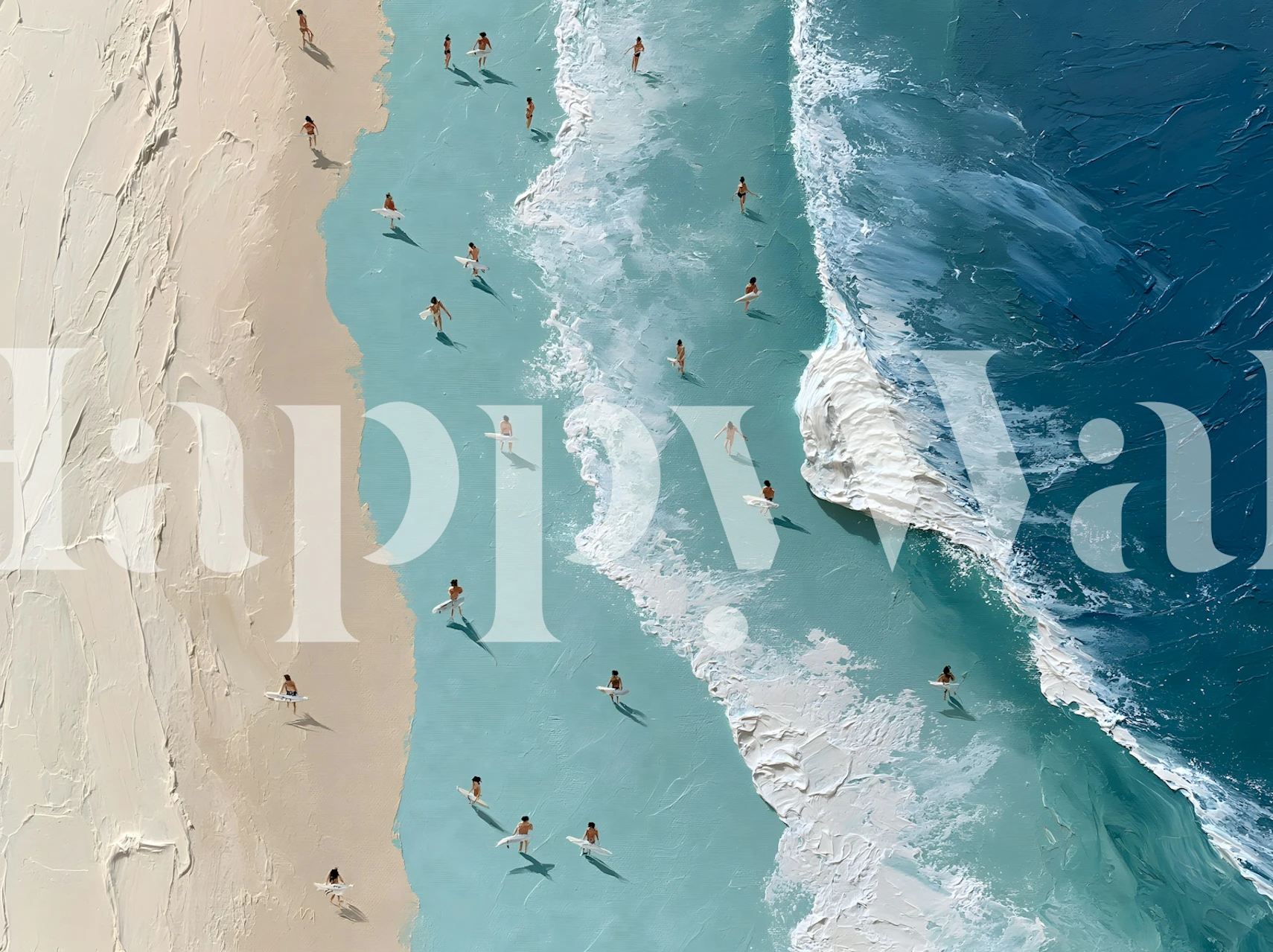 Aerial Beach Surfers tapeta