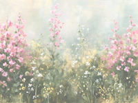 Blush Pink Wildflower Meadow 01 tapet