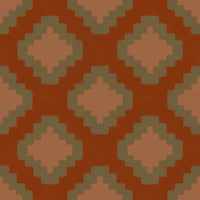 Rust Terracotta Geometric tapeet