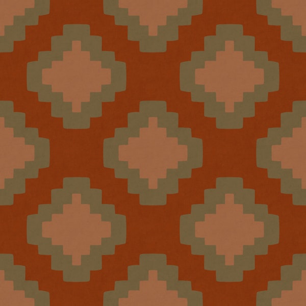 Rust Terracotta Geometric