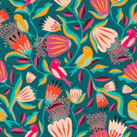 Magic Garden teal tapeet