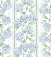 Soft Blue Pale Sage Hydrangea Ticking wallpaper