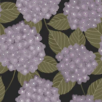 Moody Hydrangea Floral wallpaper