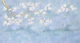 Cherry Blossom Watercolour Blue