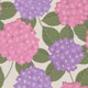 Lavender hydrangea blooms with sage leaves