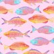 Pastel pink tropical fish
