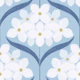 hydrangea repeat pastel blue
