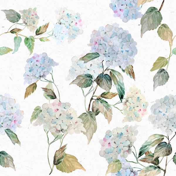 Watercolor Hydrangea Flowers