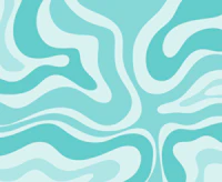Retro Modern Liquid Swirl Abstract Turquoise behang