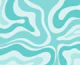 Retro Modern Liquid Swirl Abstract Turquoise