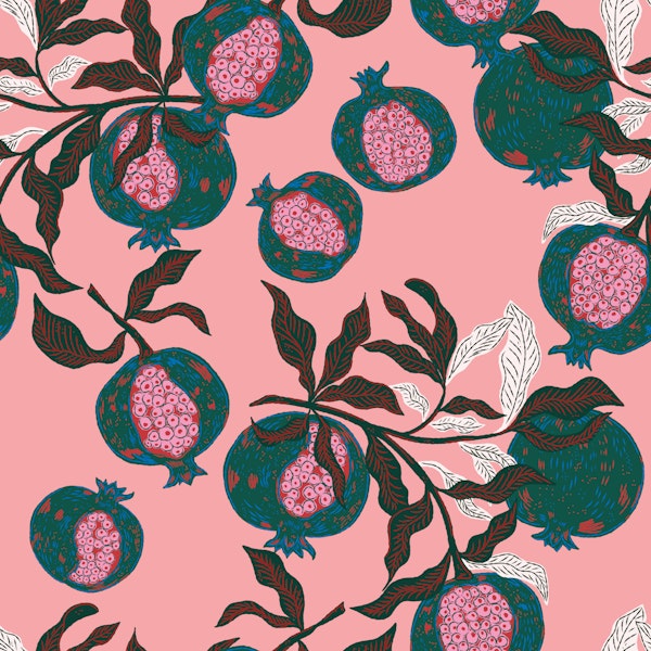 Tropical Pomegranate Pattern