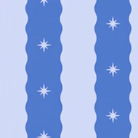 Bold stripe and star in blue wallpaper