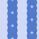Bold stripe and star in blue