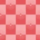 Coral and blush starburst checkerboard