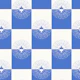 Blue and white starburst checkerboard