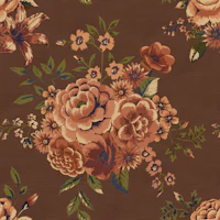 Vintage heritage florals - brown wallpaper