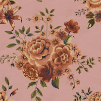 Vintage heritage florals - dusty pink wallpaper