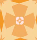 Apricot and Golden yellow geometric stars