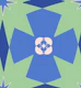 Mint Green and Cobalt Geometric Stars