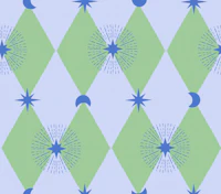 Mint green and blue cosmic diamond tapeet