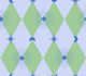 Mint green and blue cosmic diamond