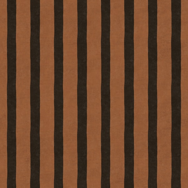 Terracotta striped wall for bedroom