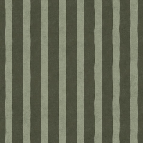 Sage Green Linen Look Stripes