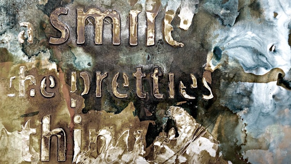Slate Blue Grunge Smile Typography