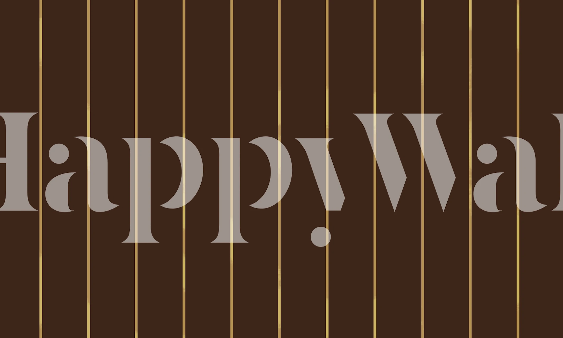 Chocolate brown wallpaper with thin gold lines