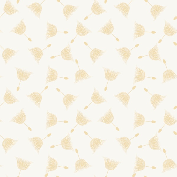 Soft Yellow Off White Dandelion Seed Sprigs