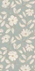 Dusty teal blue cottagecore flowers & leaves