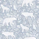 Dusty Blue Scandinavian Woodland Animals