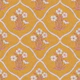 Mustard yellow floral trellis